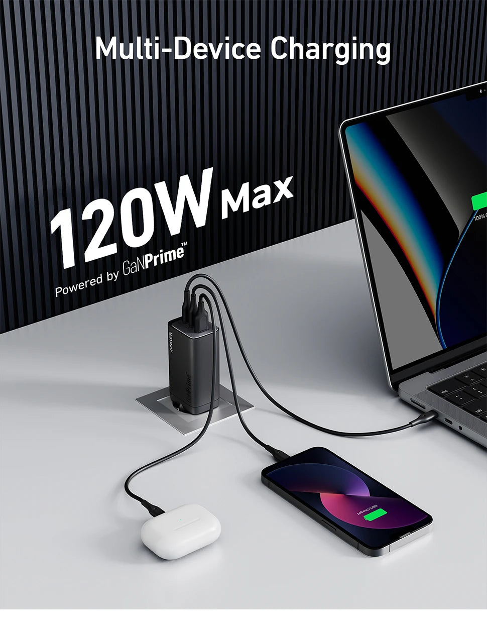 Anker 737 GaNPrime USB-C Charger, 120W